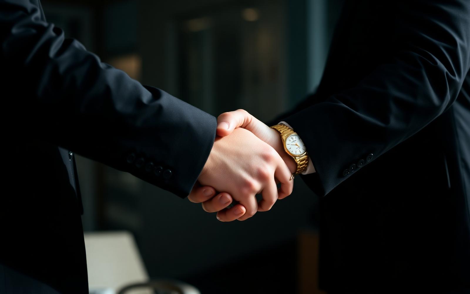 A handshake closing a consulting engagement